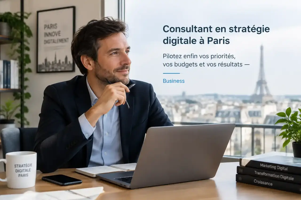 Consultant en stratégie digitale à Paris : pilotez enfin vos priorités, vos budgets et vos résultats